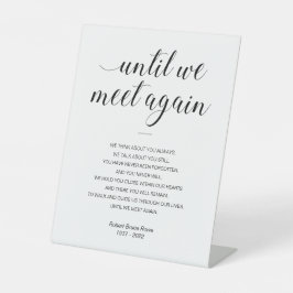 Bis wir wieder Personalisiertes Bestattungsgedicht Sockelschild