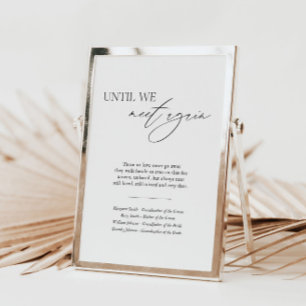 Bis wir wieder sehen Gedenktafel der Hochzeit Poster