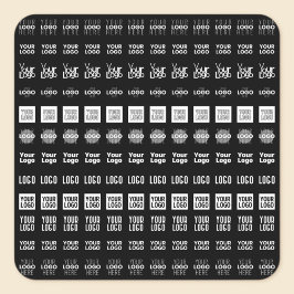 Bis zu 12 verschiedene Logos oder hochgeladene Bil Quadratischer Aufkleber