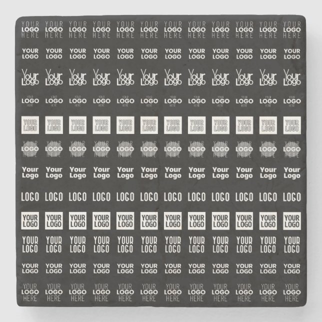 Bis zu 12 verschiedene Logos oder hochgeladene Bil Steinuntersetzer (Vorderseite)