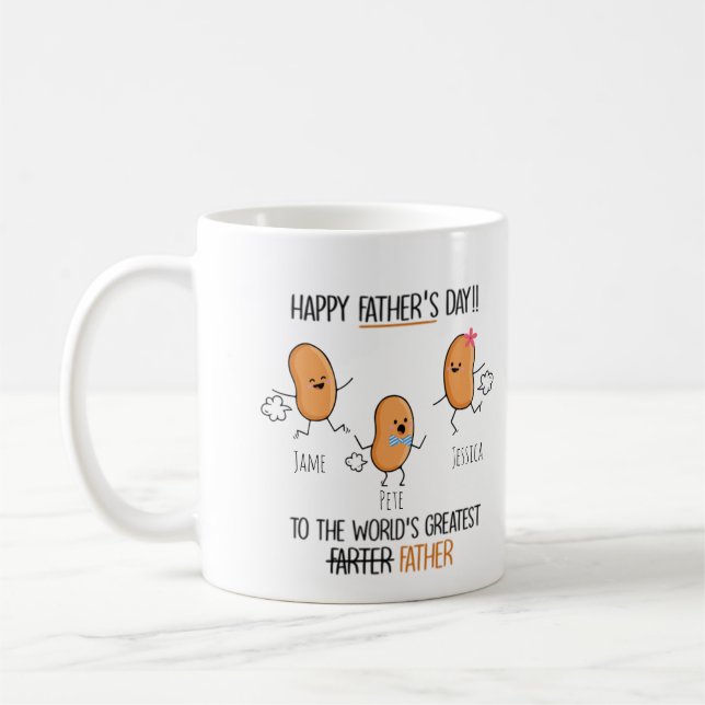 Bis zu 3 Kinder für die besten Farmer der Welt  Kaffeetasse (Links)