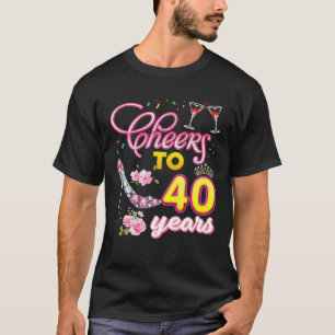 Bis zu 40 Jahre alter Wein 40. Geburtstag Diamond T-Shirt