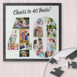 Bis zu 40 Jahre Zahl 40 Fotocollage Square<br><div class="desc">Sprich: Mit einem maßgeschneiderten Foto-Puzzle für ein einzigartiges 40. Geburtstagsgeschenk zu 40 Jahren. Die Fotovorlage ist für Sie Set, um Ihre Fotos hinzuzufügen, die in Form einer Zahl 40 angezeigt werden. Die Foto-Collage hat eine Vielzahl von Landschafts-, Quadrat- und Portrait-Fotos, die Ihnen viel Flexibilität bei der Platzierung Ihrer Lieblingsfotos geben....</div>