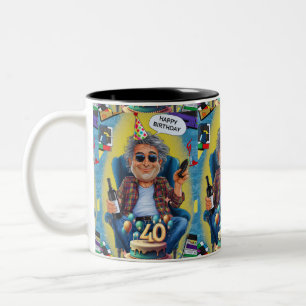 Bis zu 40 Jahre Zweifarbige Tasse