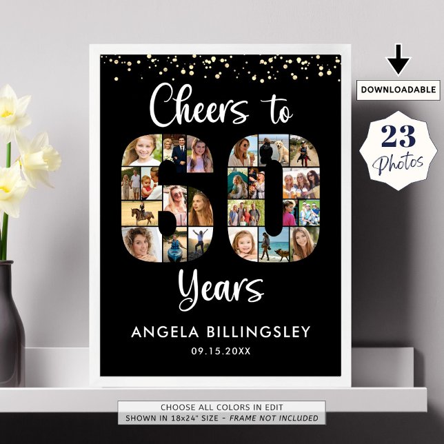 Bis zu 60 Jahre 23 Fotos Cutout Collage Poster (Von Creator hochgeladen)