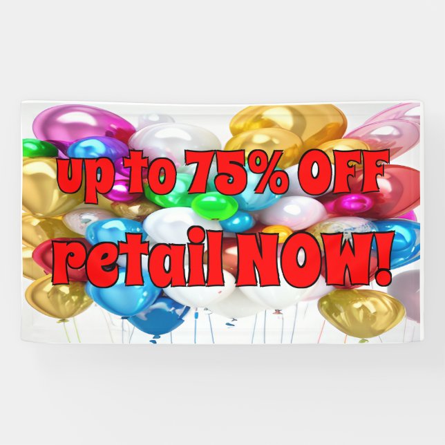 Bis zu 75% des Einzelhandels jetzt! Werbeaktion Banner (Horizontal)