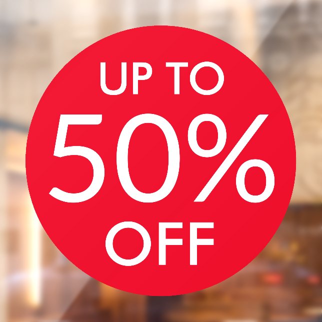 Bis zu benutzerdefiniertes runder Verkaufszeichens Fensteraufkleber (Blatt 2)