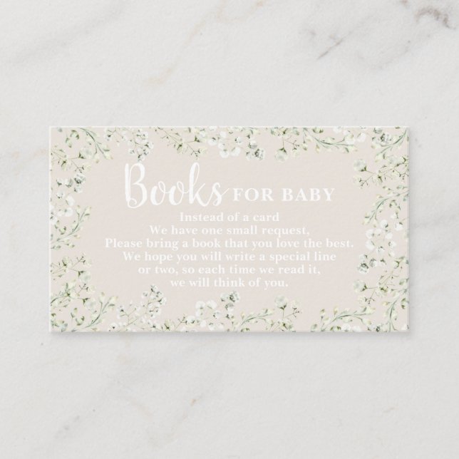 Bis zu den Clouds Baby Shower Books for Baby Card Begleitkarte (Vorderseite)