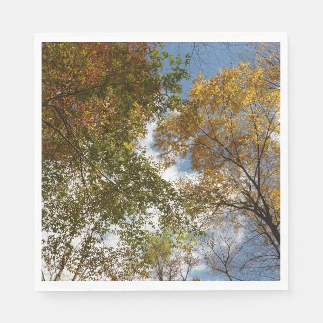 Bis zu den Herbstlauben II Herbstnatur Serviette (Vorderseite)