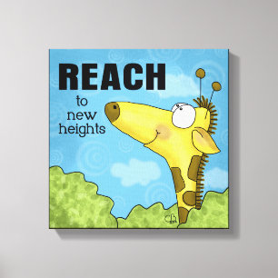 Bis zu New Heights Giraffe Leinwanddruck