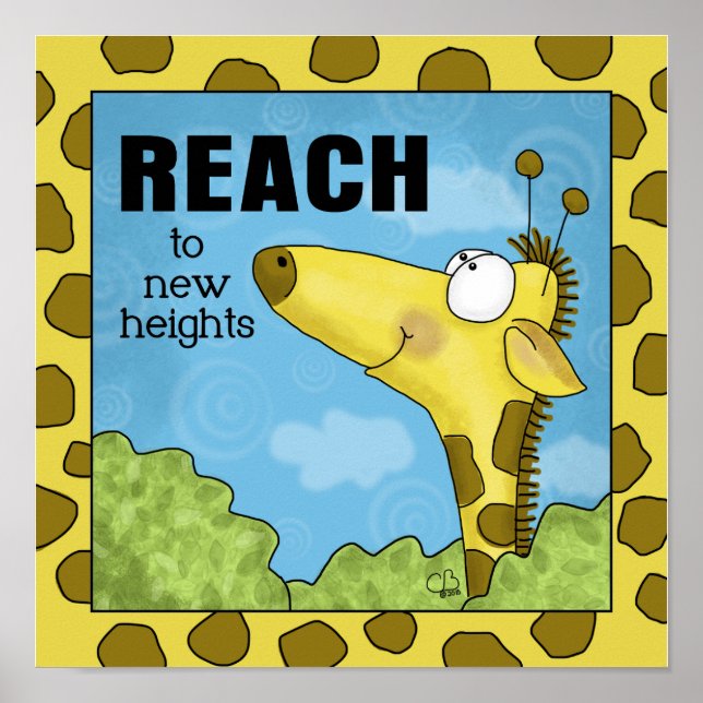 Bis zu New Heights Giraffe Poster (Vorne)