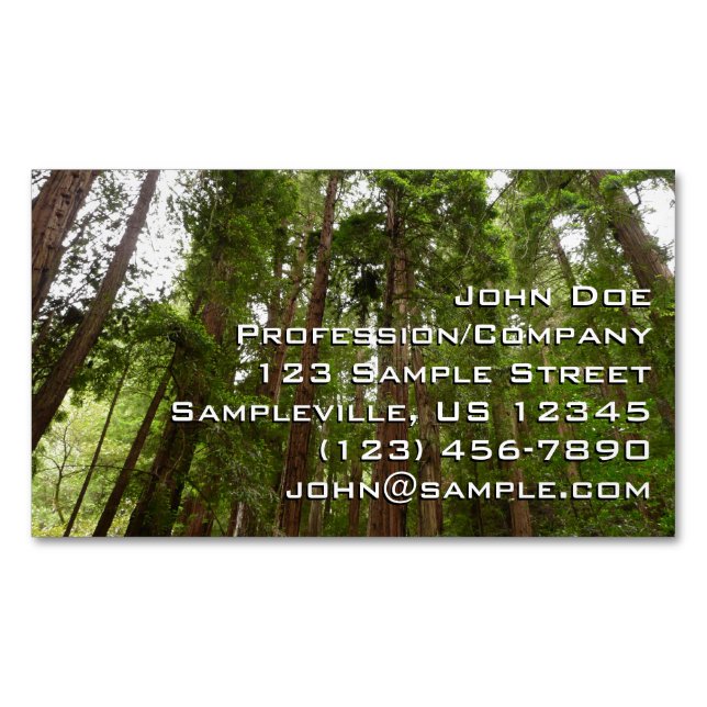 Bis zu Redwoods I im Muir Woods National Monument Magnetische Visitenkarte (Vorderseite)
