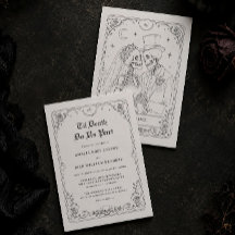 Bis-zu-Tod-Halloween-Gotische-Hochzeitseinladung