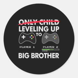 Bis zum Big Brother Shirt - Videospiel-Player Runder Aufkleber