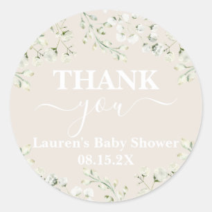 Bis zum Clouds Baby Shower Classic Round Sticker