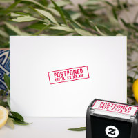 Bis zum Datum der Briefmarke aus selbstfarbigem Ka