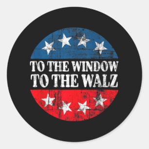 bis zum Fenster zum Waltz Kamala Harris Runder Aufkleber