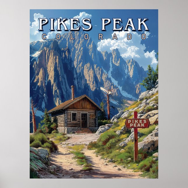 Bis zum Gipfel: Pikes Peak, Colorado Poster (Vorne)