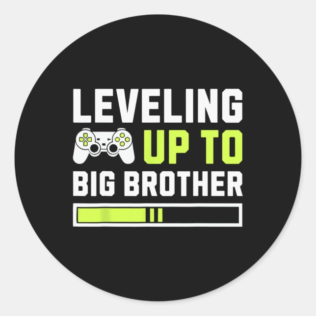 Bis zum großen Bruder - Funny Gamer für Männer K Runder Aufkleber (Vorderseite)