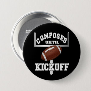 Bis zum Kickoff Football-Spaß zusammengesetzt Button