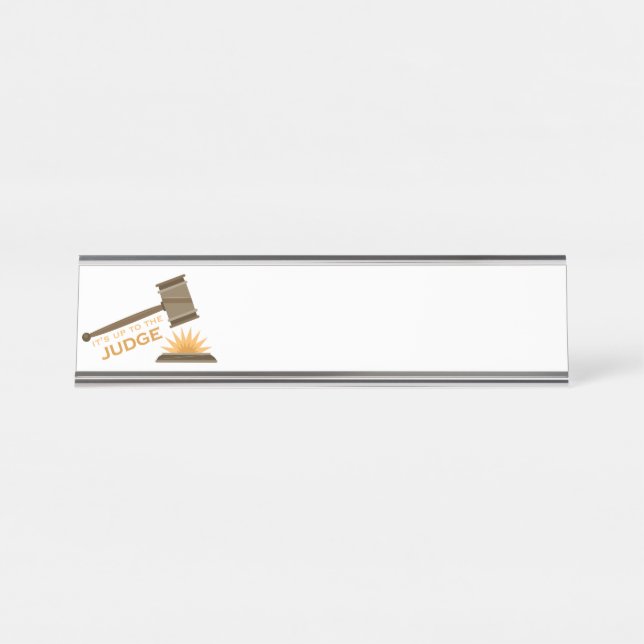 Bis zum Richter Schreibtischnamensplakette (Vorderseite )