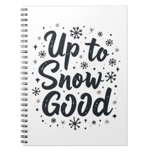 Bis zum Schnee gut lustiger Winter Schneeflocke We Notizblock