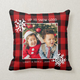 Bis zum Schnee gut | Rot | Foto Holiday Kissen