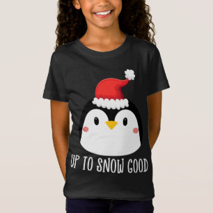 Bis zum Schnee gute Pinguin Gesicht Santa Niedlich T-Shirt