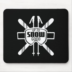 Bis zum Schnee gute Ski-Goggles Cooles Ski Weihnac Mousepad
