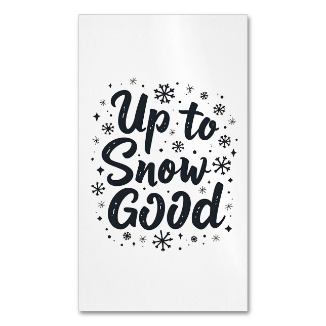 Bis zum Schnee Gute Sonne Winter Schneeflocken Wei Magnetische Visitenkarte (Vorderseite Vertikal)