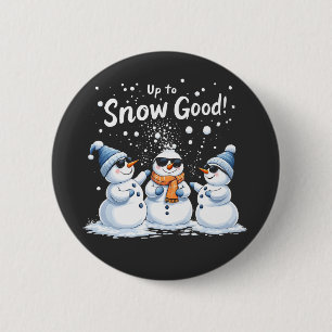 Bis zum Schnee Gute Weihnachten Schneemanns Button