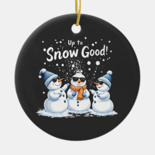 Bis zum Schnee Gute Weihnachten Schneemanns Keramik Ornament