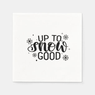 Bis zum Schnee Gute Weihnachts-Winterschneeflocke Serviette