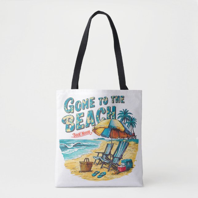 Bis zum Strand gegangen Tasche (Vorderseite)