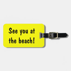 Bis zum Strand Gepäcktasche und Koffer Gepäckanhänger