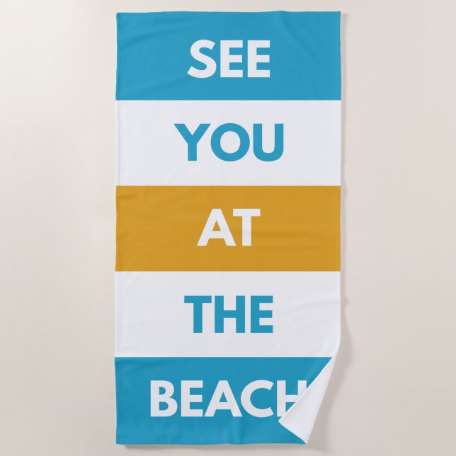 Bis zum Strand Strandtuch (Vorderseite)
