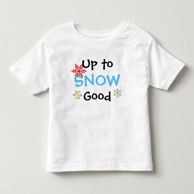 Bis zum T - Shirt des Schnee-guten Kleinkindes (Vorderseite)