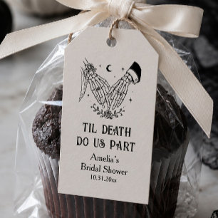 Bis zum Tod Halloween Gothic Brautparty Geschenk Geschenkanhänger