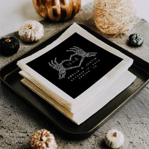Bis zum Tod Halloween Hochzeitcocktail Napkins Serviette