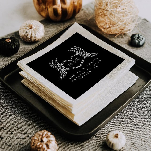 Bis zum Tod Halloween Hochzeitcocktail Napkins Serviette (Von Creator hochgeladen)