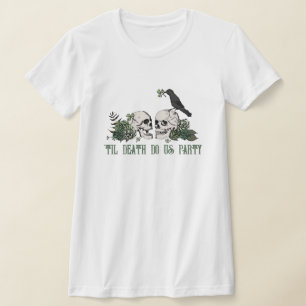 Bis zum Tod Irische Blumen-Schädel-Junggesellinnen T-Shirt