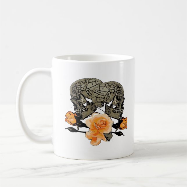 Bis zum Tod machen wir lustiges Design für Hallowe Kaffeetasse (Links)