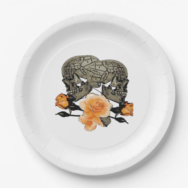 Bis zum Tod machen wir lustiges Design für Hallowe Pappteller (Vorderseite)