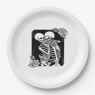 Bis zum Tod machen wir lustiges Design Pappteller