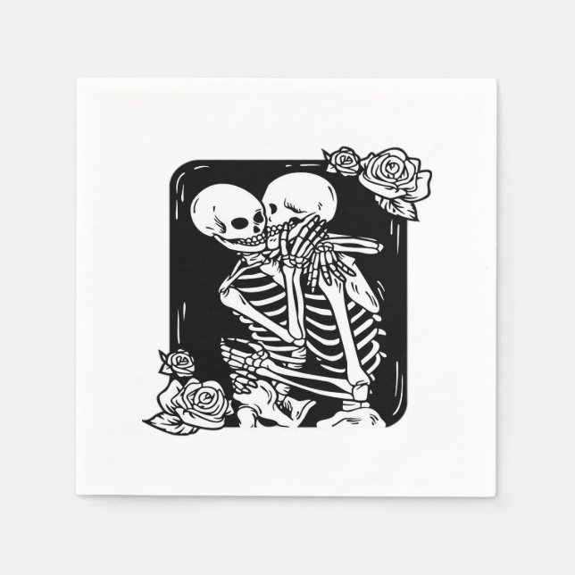 Bis zum Tod machen wir lustiges Design Serviette (Vorderseite)