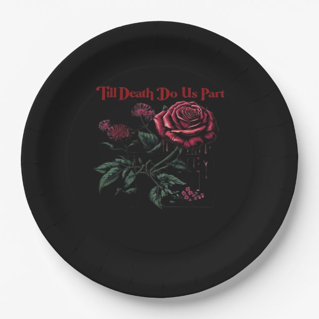 Bis zum Tod machen wir Teil Classic - Liebe Design Pappteller (Vorderseite)