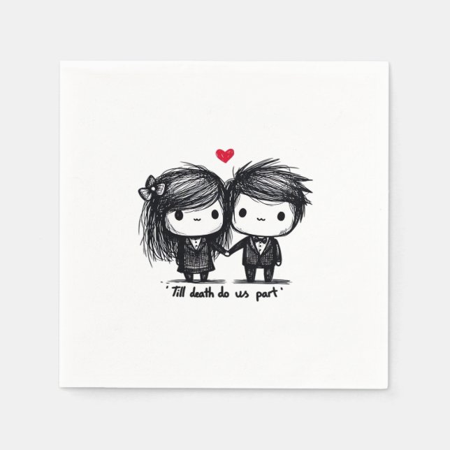 Bis zum Tod machen wir Teil Classic - Liebe Herbst Serviette (Vorderseite)