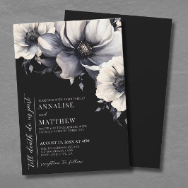 Bis zum Tod machen wir Teil florale gotische Hochz Einladung
