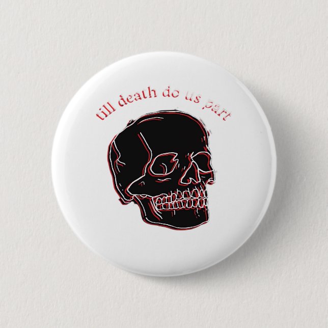 Bis zum Tod machen wir Teil - Glitchschädel mit so Button (Vorderseite)