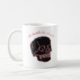Bis zum Tod machen wir Teil - Glitchschädel mit so Kaffeetasse